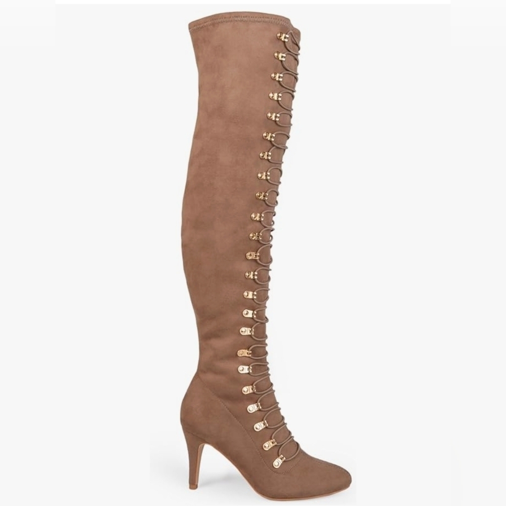 Elegant Tan Over-the-Knee Boots Sz 9.5 New Without Tag Or Box